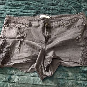 Black torrid jean shorts